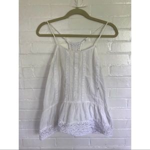 Mossimo size small white lacey tank top